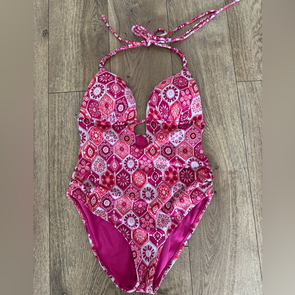 Women’s Matthew Williamson Bright Pink One Piece Swimsuit